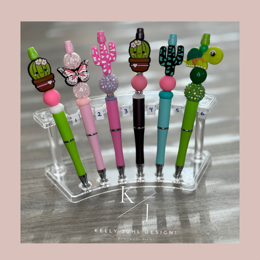 Cactus/ turtle/ butterfly Beaded Pens