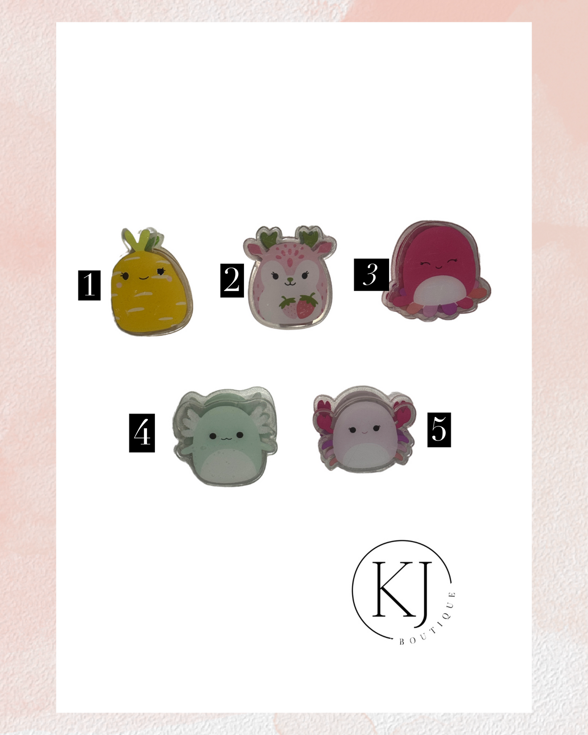 Squish Acrylic Paper Clips/ Journal Clip/ Chip clip