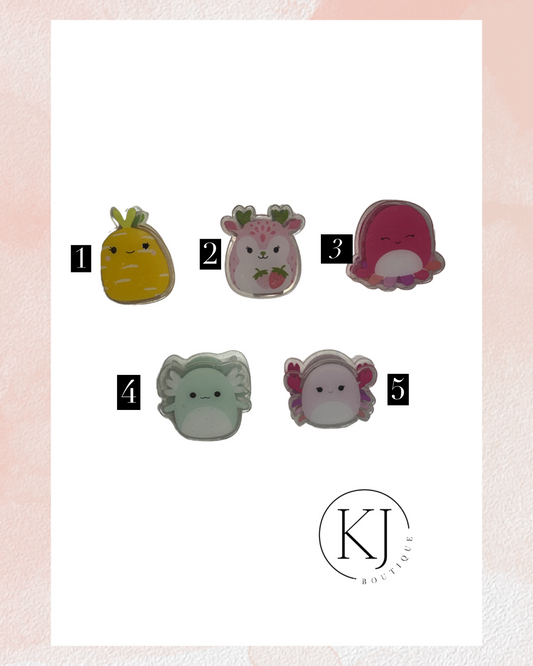 Squish Acrylic Paper Clips/ Journal Clip/ Chip clip