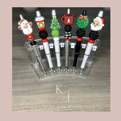 Holiday Beaded Pens: Snowman, coffee, Christmas Tree, Hot Chocolate, Holiday  Wreath, Santa