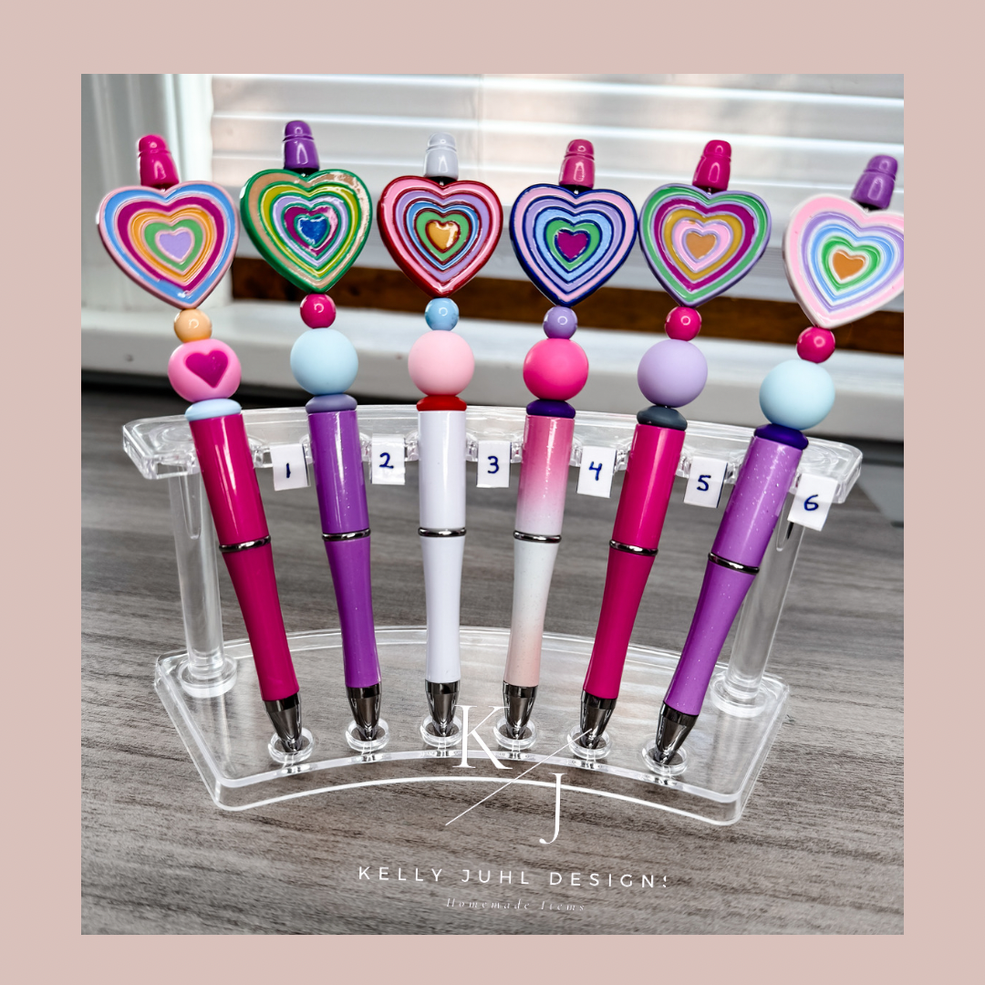 Valentine/ heart  Beaded Pens